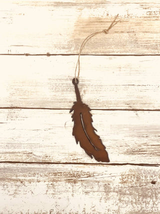 Handcrafted Rustic Feather Rustic Ornament