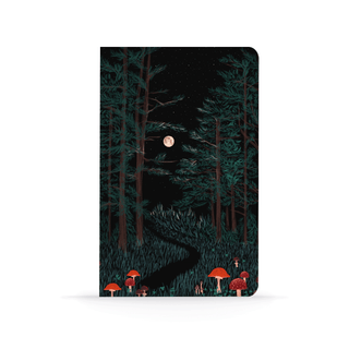 Moonrise Forest Layflat Notebook: Lined