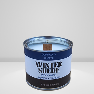 Winter Suede Woodwick Soy Wax Candle