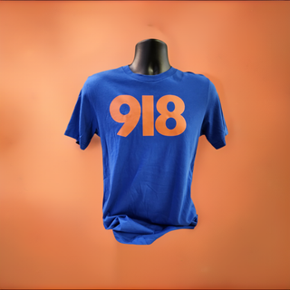 918 T-shirt | Blue & Orange