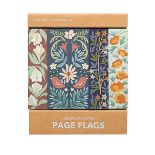 Floral Wallpaper Adhesive Page Flags