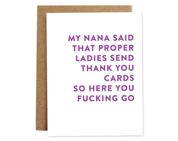 Nana Said Thank You Card