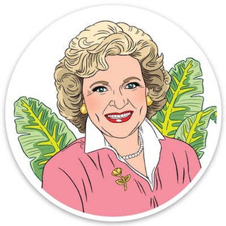 Betty White Die Cut Sticker