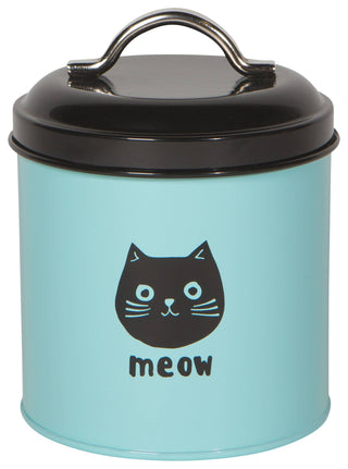 CATS MEOW CAT TREAT TIN WITH LID