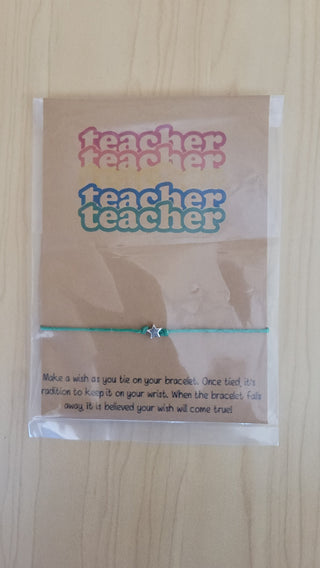 Teacher Rainbow Wishlet Bracelet