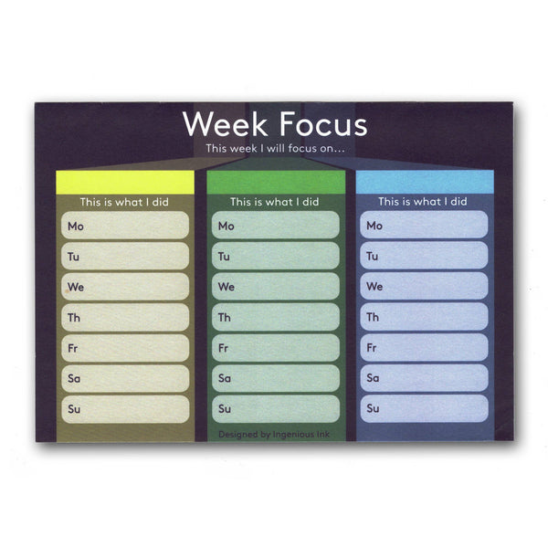 Ingenious Ink - Week focus notepad