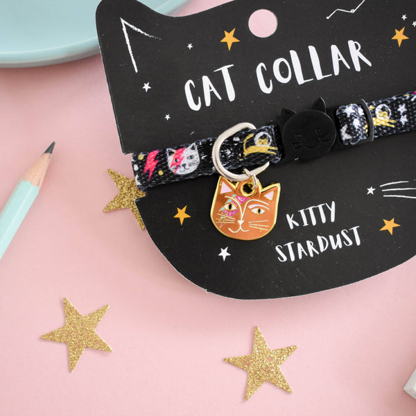 Kitty Stardust David Bowie Inspired Cat Collar