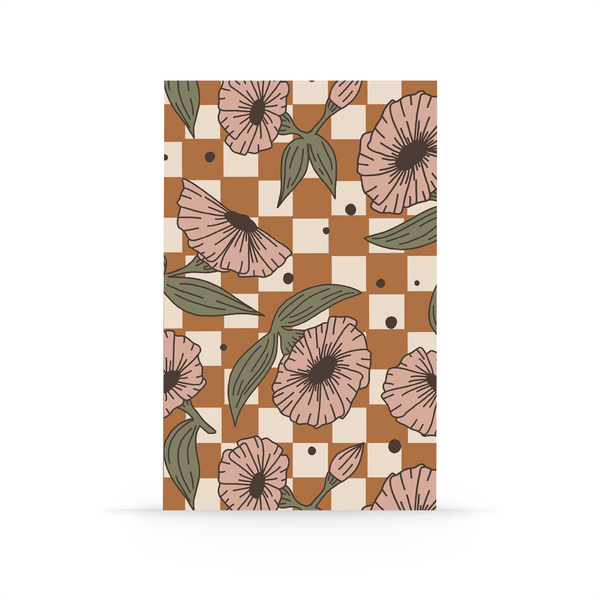 Checks and Flowers Classic Notebook