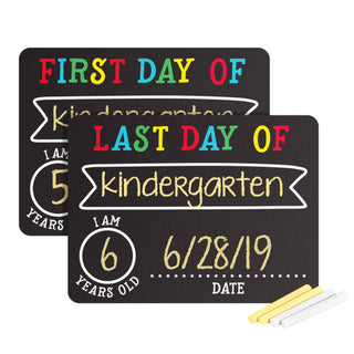 First And Last Day Photo Sharing Chalkboard Signs