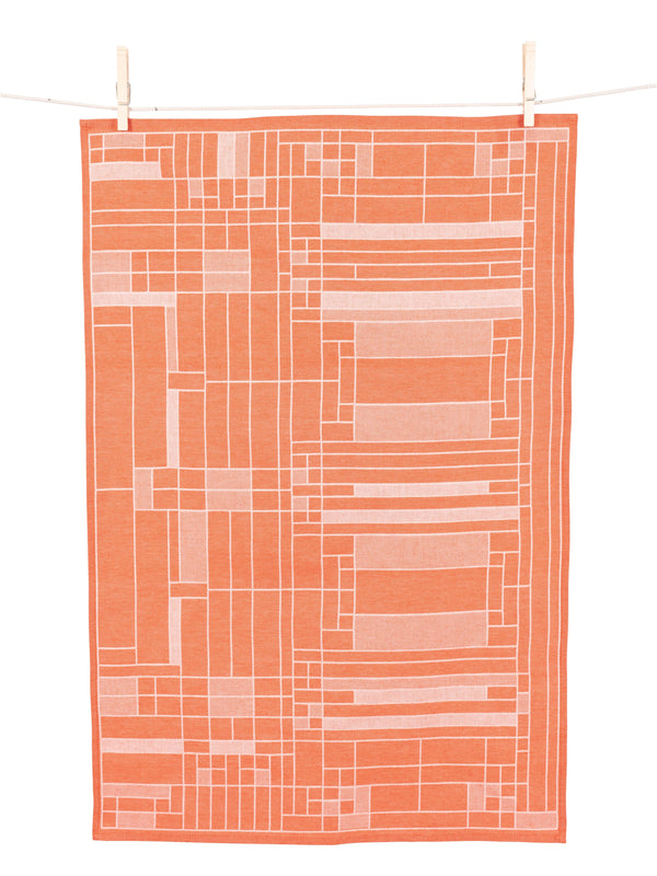 Frank Lloyd Wright - Orange Jacquard Kitchen Towel