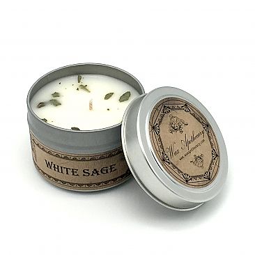 White Sage Botanical Candle in Tin