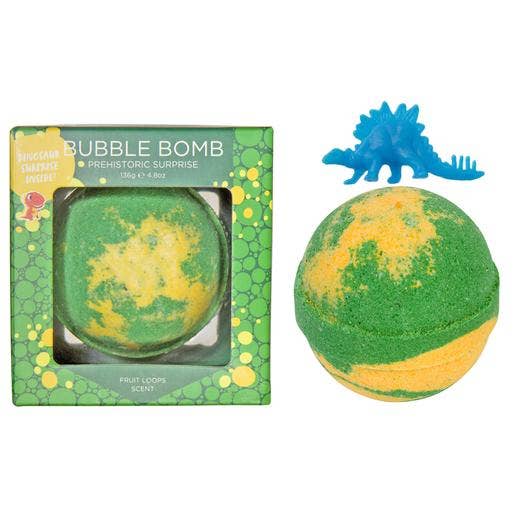 Prehistoric Dino Surprise Bubble Bath Bomb with Kids Toy in Gift Box