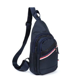 Navy Stripe Sling Bag with Adjustable Strap