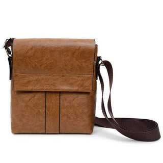 Leather Brown Small Crossbody Messenger Bag