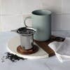 Teacup |  Ice Gray Stoneware with Infuser