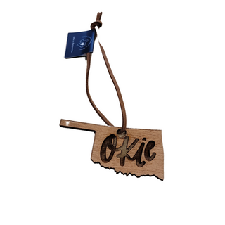 Okie Wooden Christmas Ornament